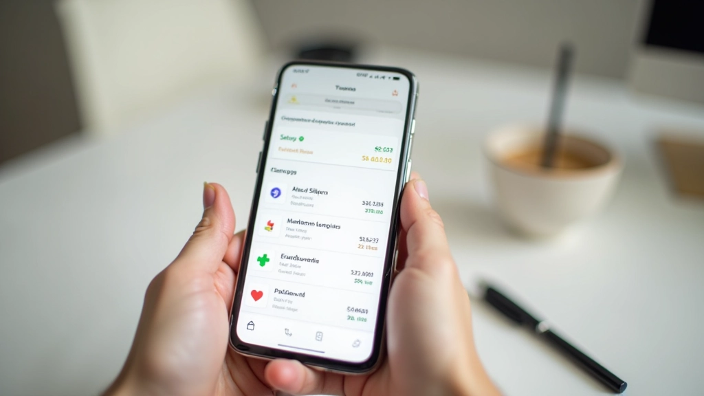 Téléphone affichant l'application Tricount avec des dépenses partagées et des montants à rembourser