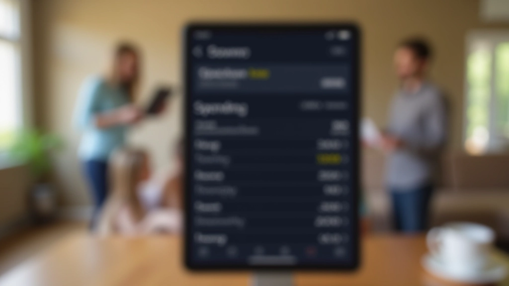 Interface Splitwise avec graphique de dépenses et détails de remboursement entre colocataires